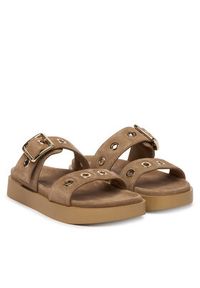 Inuikii Klapki Tilda Buckle 1004.003.0631 Beżowy. Kolor: beżowy. Materiał: zamsz, skóra #2