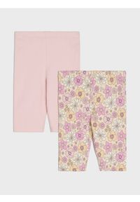 Sinsay - Legginsy 2 pack - kremowy. Kolor: kremowy #1