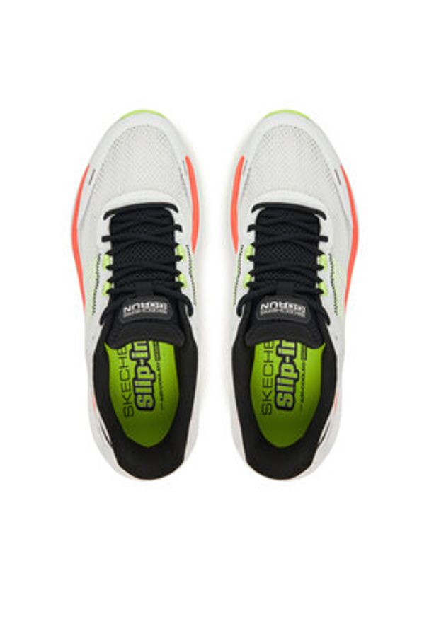 skechers - Skechers Buty do biegania Max Cushioning Glide-Step-Aberdeen 220422/WMLT Biały. Kolor: biały. Materiał: materiał