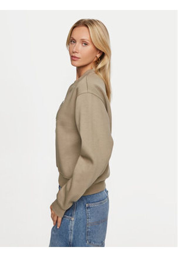 Guess Bluza Icon W4YQ25 KB681 Zielony Relaxed Fit. Kolor: zielony. Materiał: syntetyk, bawełna