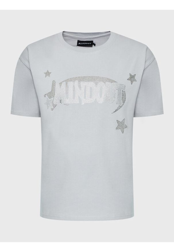 Mindout T-Shirt Unisex Starlight Szary Oversize. Kolor: szary. Materiał: bawełna