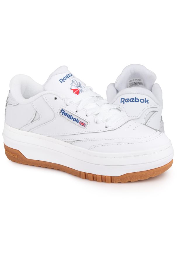 Buty sportowe damskie snekersy Reebok CLUB C EXTRA. Kolor: biały, wielokolorowy, niebieski, brązowy. Model: Reebok Club