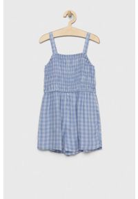 Abercrombie & Fitch kombinezon dziecięcy kolor niebieski. Okazja: na co dzień. Kolor: niebieski. Styl: casual