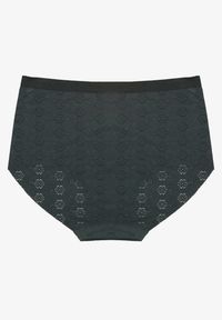 Born2be - Ciemnozielona Bielizna Modelująca Majtki z Wysokim Stanem Lilivirae. Stan: podwyższony. Kolor: zielony. Materiał: jeans