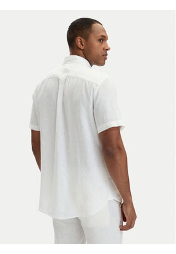 TOMMY HILFIGER - Tommy Hilfiger Koszula MW0MW41531 Biały Regular Fit. Kolor: biały. Materiał: len