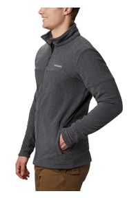 columbia - Polarowy sweter męski Columbia Basin Trail III Full Zip. Typ kołnierza: polo. Kolor: szary. Materiał: polar. Długość rękawa: długi rękaw. Długość: długie. Sezon: jesień, zima