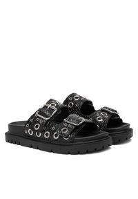 Replay - REPLAY Klapki GWF5E.000.C0016S Czarny. Kolor: czarny. Materiał: skóra #3