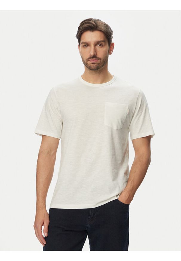 Jack & Jones T-Shirt Cassis 12295066 Kremowy Regular Fit. Kolor: kremowy. Materiał: bawełna