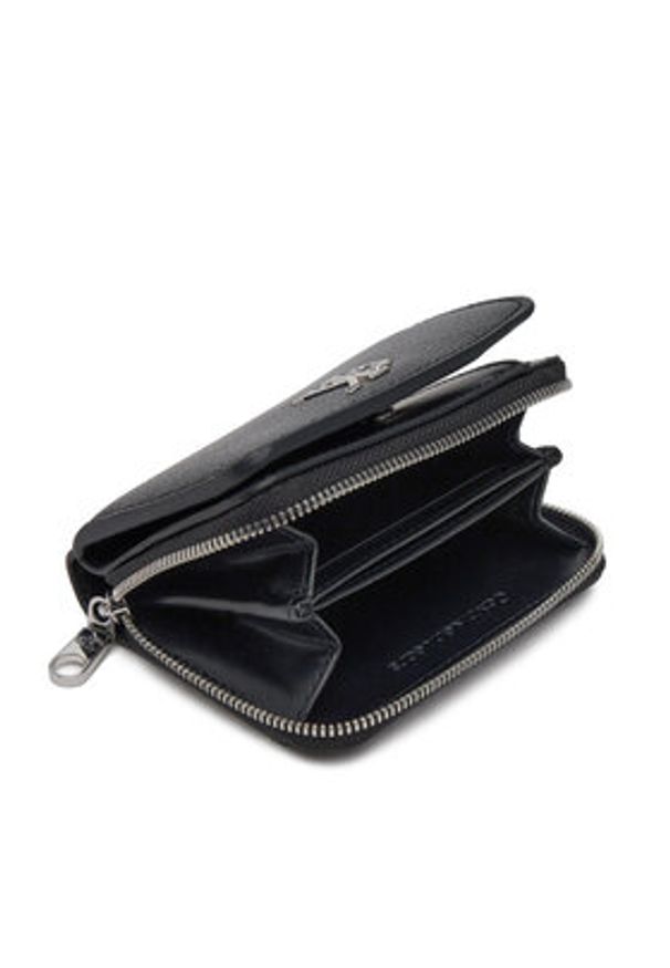 Calvin Klein Jeans Mały Portfel Damski Mnml Mngrm Md Flp Zp LV04K1009G Czarny. Kolor: czarny. Materiał: skóra