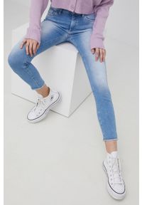 only - Only jeansy Blush damskie medium waist. Kolor: niebieski #1