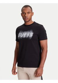 Guess T-Shirt Z5YI12 I3Z14 Czarny Regular Fit. Kolor: czarny. Materiał: bawełna