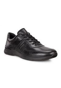 ecco - Buty do chodzenia męskie Ecco Irving. Zapięcie: sznurówki. Kolor: czarny. Materiał: materiał, syntetyk. Szerokość cholewki: normalna. Sport: turystyka piesza