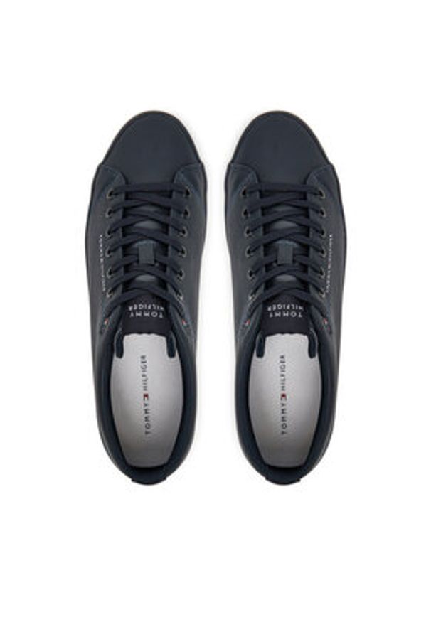 TOMMY HILFIGER - Tommy Hilfiger Sneakersy Hi Vulc Core Low Lth Ii Ess FM0FM05511 Granatowy. Kolor: niebieski. Materiał: skóra