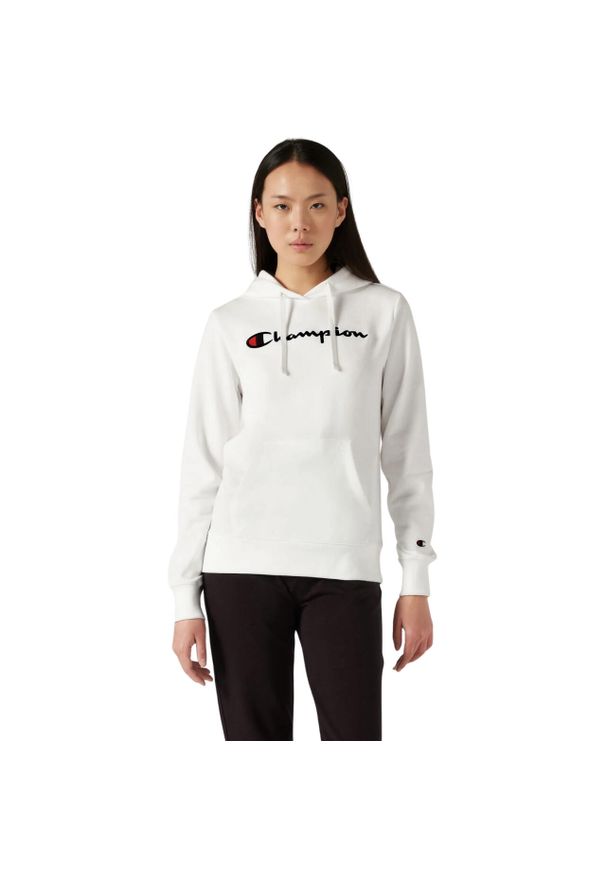 Bluza damska Champion Hooded Sweatshirt 118097. Kolor: biały. Sport: turystyka piesza, fitness