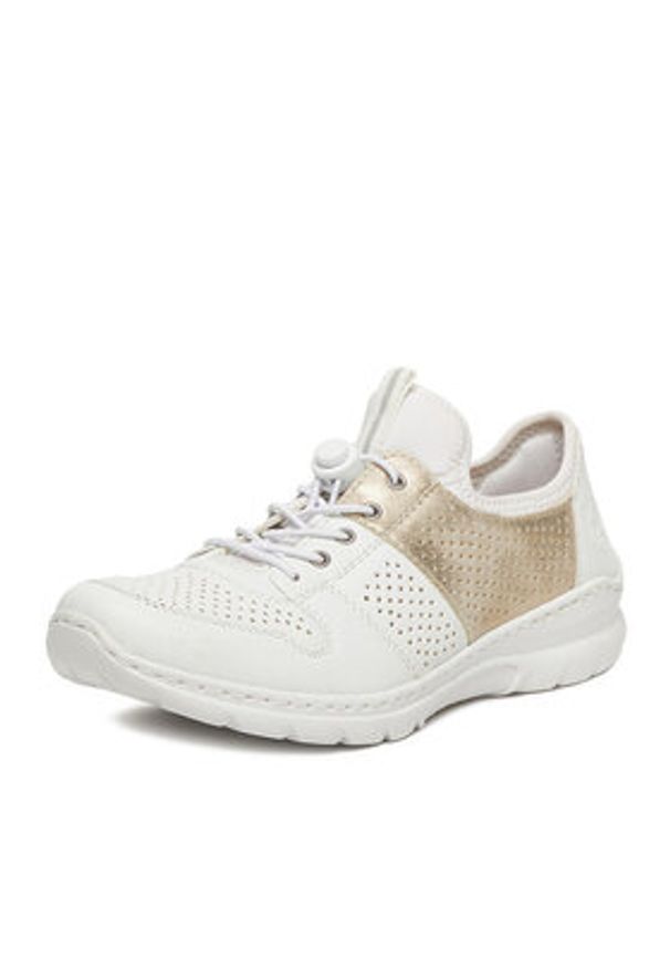 Rieker Sneakersy L3254-80 Biały. Kolor: biały. Materiał: syntetyk, materiał