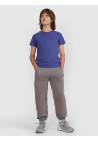 4f - 4F T-shirt regular gładki chłopięcy - niebieski 158 (12-13 lat). Okazja: na co dzień. Kolor: niebieski. Materiał: bawełna, materiał, jersey. Długość rękawa: krótki rękaw. Długość: krótkie. Wzór: gładki. Sezon: lato. Styl: młodzieżowy, klasyczny, casual, sportowy #2