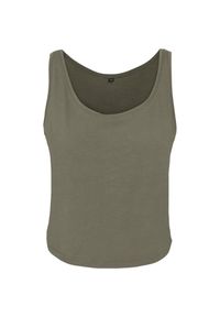 BUILD YOUR BRAND - Oversize Tank Top Dla Pań I Panów. Kolor: zielony