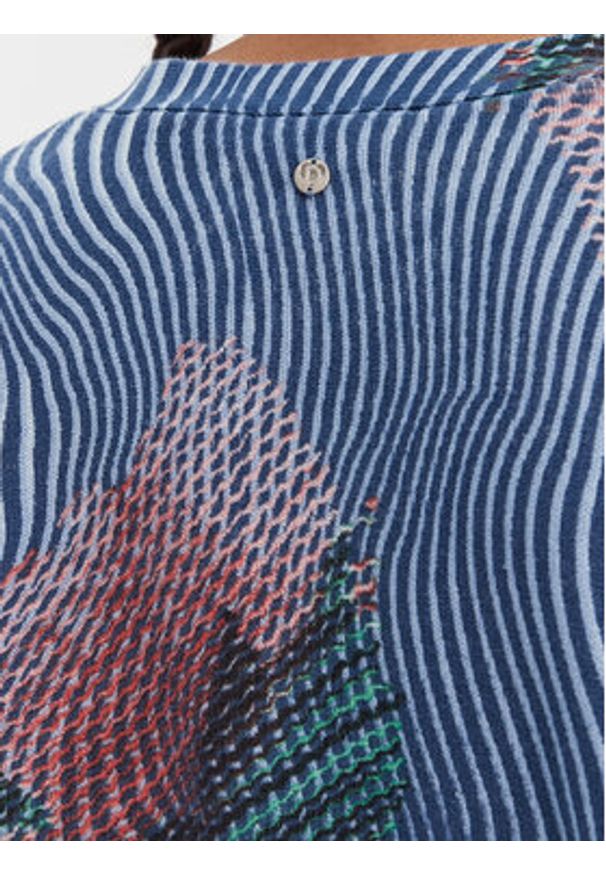 Desigual Kardigan 26SWJF19 Niebieski Regular Fit. Kolor: niebieski. Materiał: bawełna