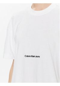 Calvin Klein Jeans Sukienka codzienna J20J220742 Biały Relaxed Fit. Okazja: na co dzień. Kolor: biały. Materiał: bawełna. Typ sukienki: proste. Styl: casual #2
