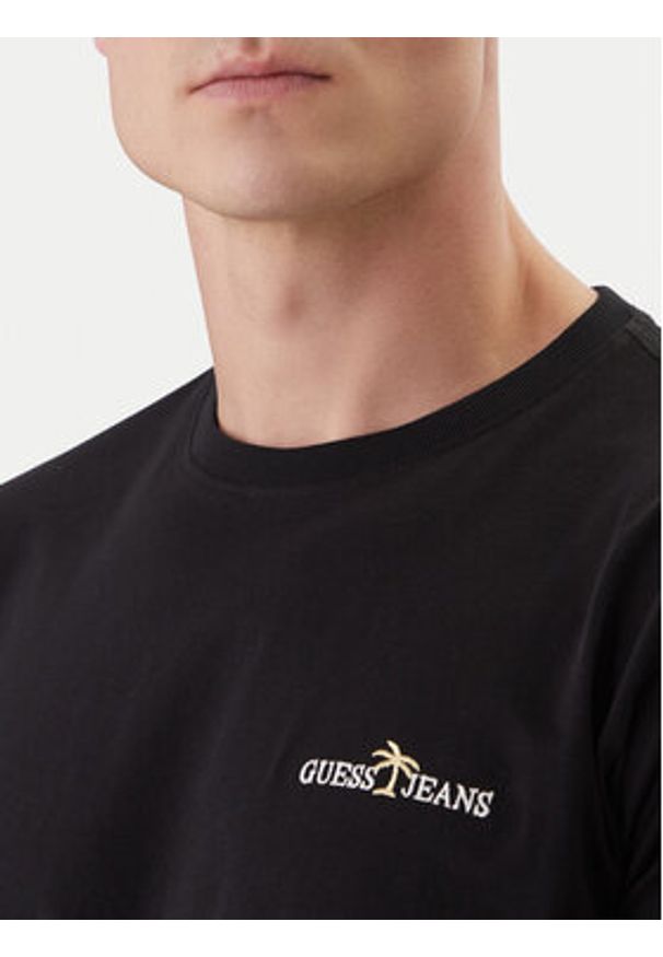 Guess Jeans T-Shirt M6GIB7 K8HM0 Czarny Regular Fit. Kolor: czarny. Materiał: bawełna