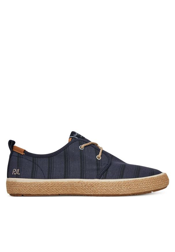 Pepe Jeans Espadryle Port Lines PMS10331 Granatowy. Kolor: niebieski. Materiał: materiał