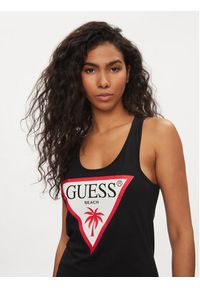 Guess Sukienka letnia E3GP03 JA914 Czarny Regular Fit. Kolor: czarny. Materiał: bawełna. Sezon: lato #4