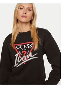 Guess Bluza W4YQ25 KB681 Czarny Regular Fit. Kolor: czarny. Materiał: bawełna, syntetyk