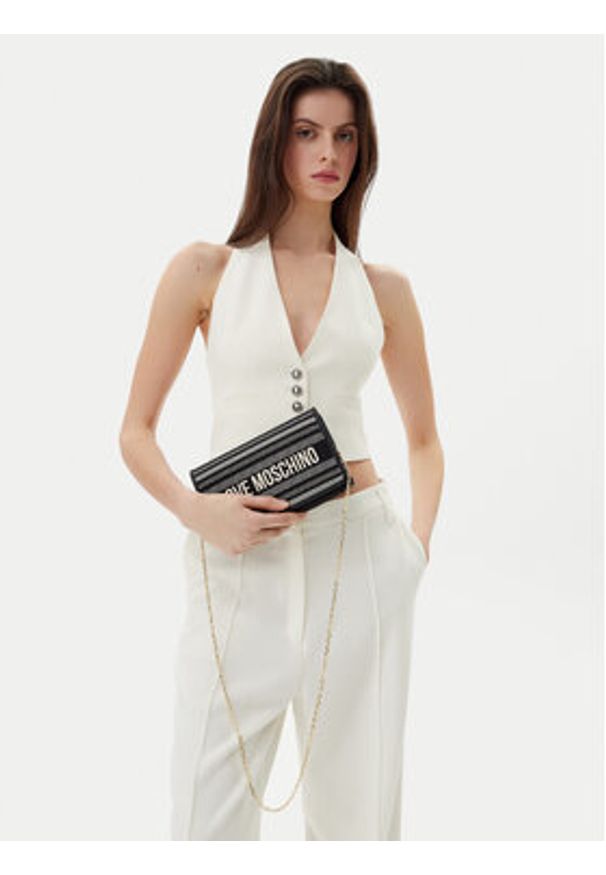 Love Moschino - LOVE MOSCHINO Torebka JC4241PP0MKO100A Czarny. Kolor: czarny. Materiał: skórzane