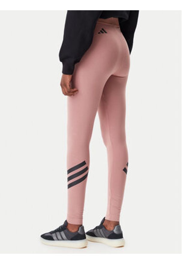 Adidas - adidas Legginsy Future Icons 3-Stripes JE0223 Różowy Slim Fit. Kolor: różowy. Materiał: bawełna