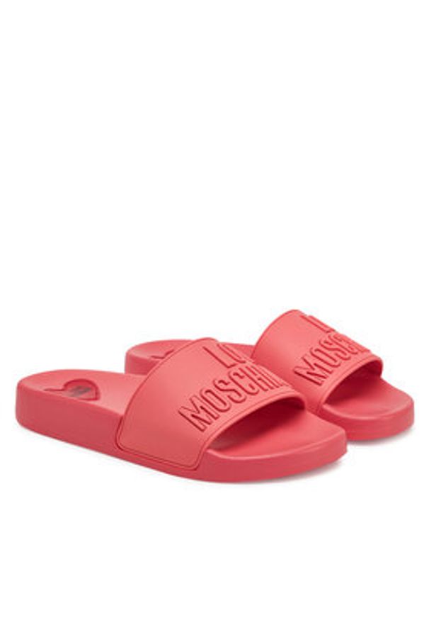 Love Moschino - LOVE MOSCHINO Klapki JA28052G1MI15502 Koralowy. Kolor: pomarańczowy