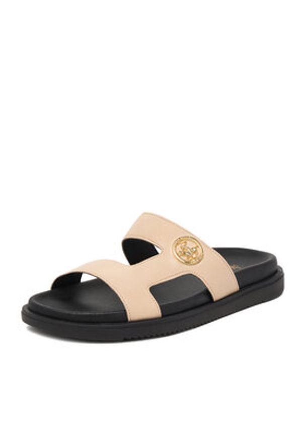 Beverly Hills Polo Club Klapki EO-WI16-SERDINIA-04 Beżowy. Kolor: beżowy. Materiał: skóra