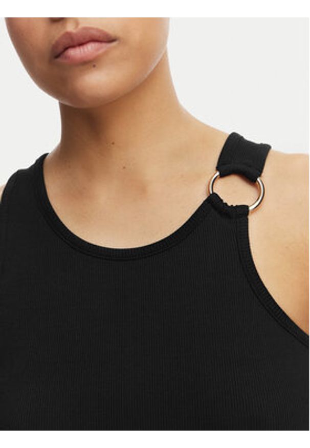 Liu Jo Beachwear Top VA6122 J4822 Czarny Regular Fit. Kolor: czarny. Materiał: bawełna