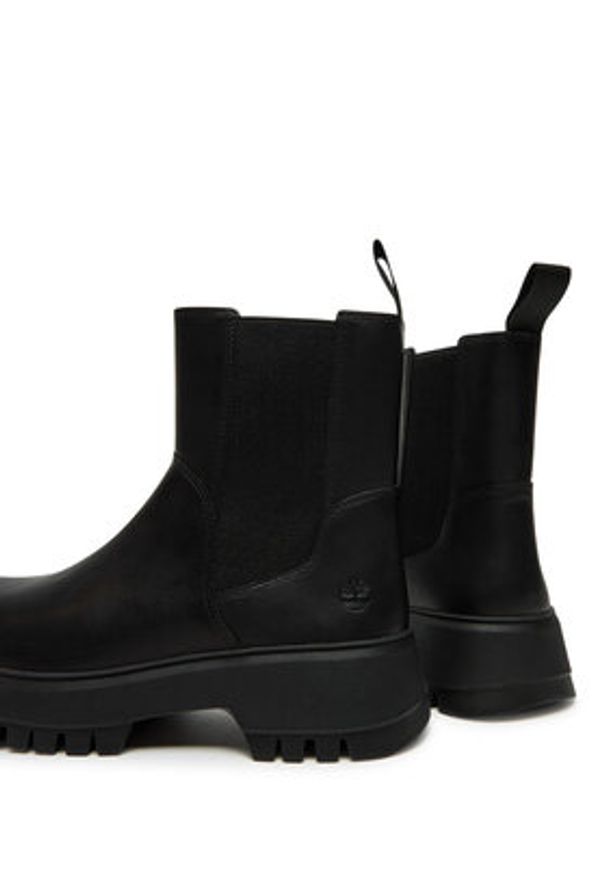 Timberland Sztyblety Mid Pull On Boot TB0A6FCHW021 Czarny. Kolor: czarny. Materiał: skóra