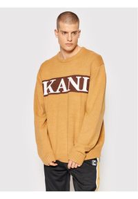 Karl Kani Sweter Retro Block Knit 6020314 Brązowy Regular Fit. Kolor: brązowy. Materiał: bawełna. Styl: retro