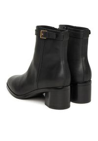 TOMMY HILFIGER - Tommy Hilfiger Botki Th Buckle Riding Mid Heel Bootie FW0FW08859 Czarny. Kolor: czarny. Materiał: skóra #5