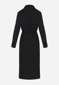 Born2be - Czarna Koszulowa Sukienka z Materiałowym Paskiem Vivinara. Okazja: na co dzień, na imprezę. Kolor: czarny. Materiał: materiał. Typ sukienki: koszulowe. Styl: casual, elegancki #5