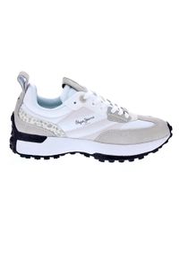 Pepe Jeans - Buty PEPE JEANS LUCKY PRINT Beżowy. Kolor: beżowy, wielokolorowy, biały. Materiał: skóra, tkanina. Wzór: nadruk #1