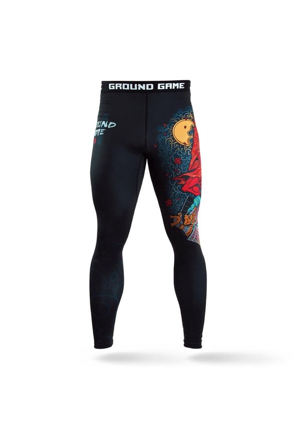 GROUND GAME - Legginsy do sportów walki męskie Ground Game Ashi Garami. Kolor: czarny. Materiał: poliester, elastan