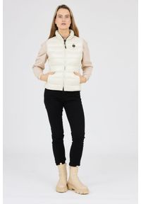 Blauer USA - BLAUER Ecru bezrękawnik damski Sherri, Rozmiar L. Kolor: biały. Materiał: poliamid. Długość rękawa: bez rękawów #3