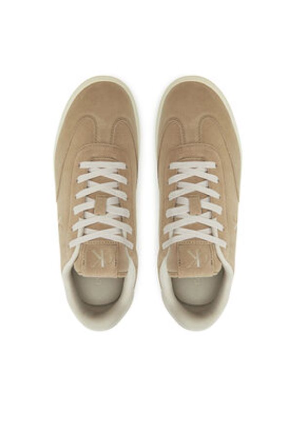 Calvin Klein Jeans Sneakersy Classic Cupsole Wt Mg YM0YM01270 Beżowy. Kolor: beżowy. Materiał: zamsz, skóra