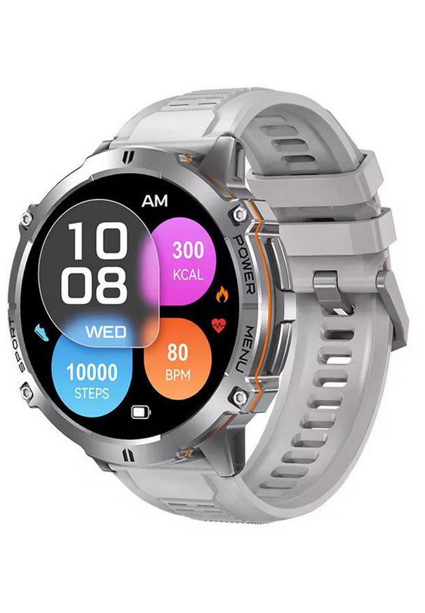 SMARTWATCH męski Rubicon RNCF40 silver/grey silicone. Rodzaj zegarka: smartwatch