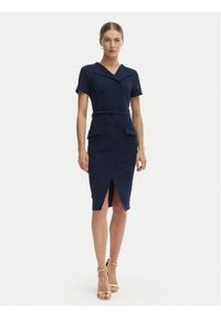 Rinascimento Sukienka koktajlowa CFC0127893003 Granatowy Slim Fit. Kolor: niebieski. Materiał: syntetyk. Styl: wizytowy #1