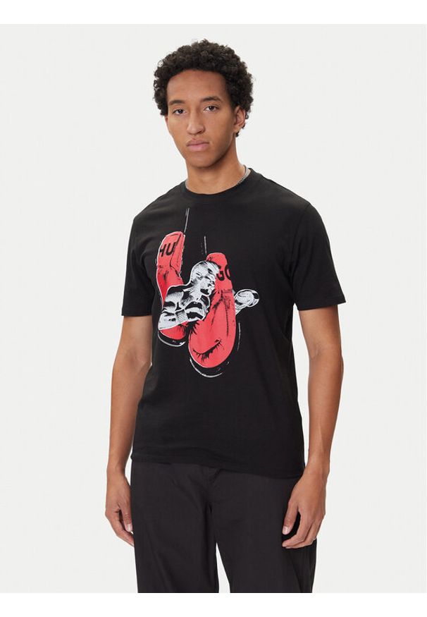 Hugo - HUGO T-Shirt Diboxer 50542560 Czarny Regular Fit. Kolor: czarny. Materiał: bawełna