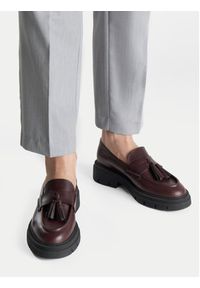Gino Rossi Loafersy GRACE-I24-26375NB Bordowy. Kolor: czerwony. Materiał: skóra #4