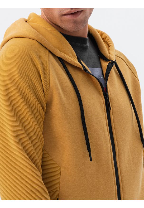 Żółta bluza Ombre Clothing z kapturem