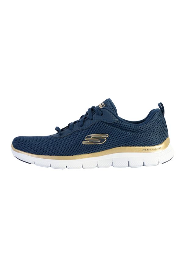 skechers - Buty sportowe damskie Skechers Flex Appeal 4.0 Brillant View. Kolor: żółty, niebieski, wielokolorowy, biały. Materiał: materiał. Szerokość cholewki: normalna
