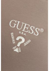 Guess - GUESS Beżowy damski longsleeve Colette Tee. Kolor: beżowy. Długość rękawa: długi rękaw #4