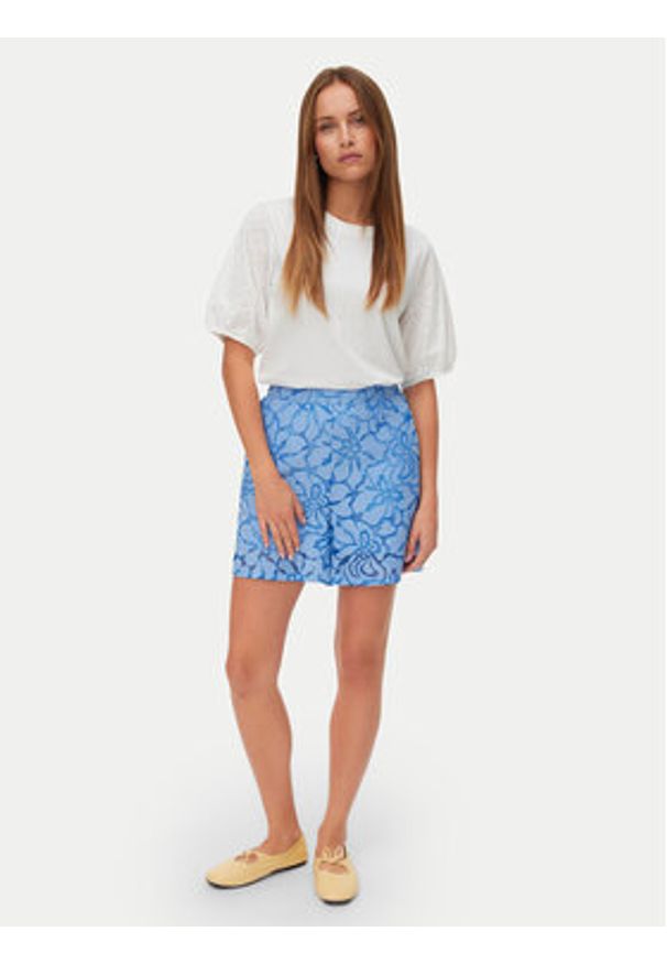 Vero Moda Bluzka Janni 10340706 Biały Regular Fit. Kolor: biały. Materiał: bawełna