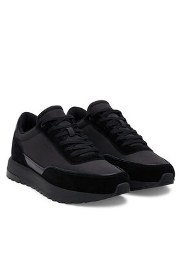 Calvin Klein Sneakersy Low Top Lace Up Repreve Mix HM0HM01714 Czarny. Kolor: czarny. Materiał: skóra