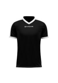 Koszulka piłkarska dla dorosłych Givova Revolution Interlock. Kolor: czarny, biały, wielokolorowy. Sport: piłka nożna